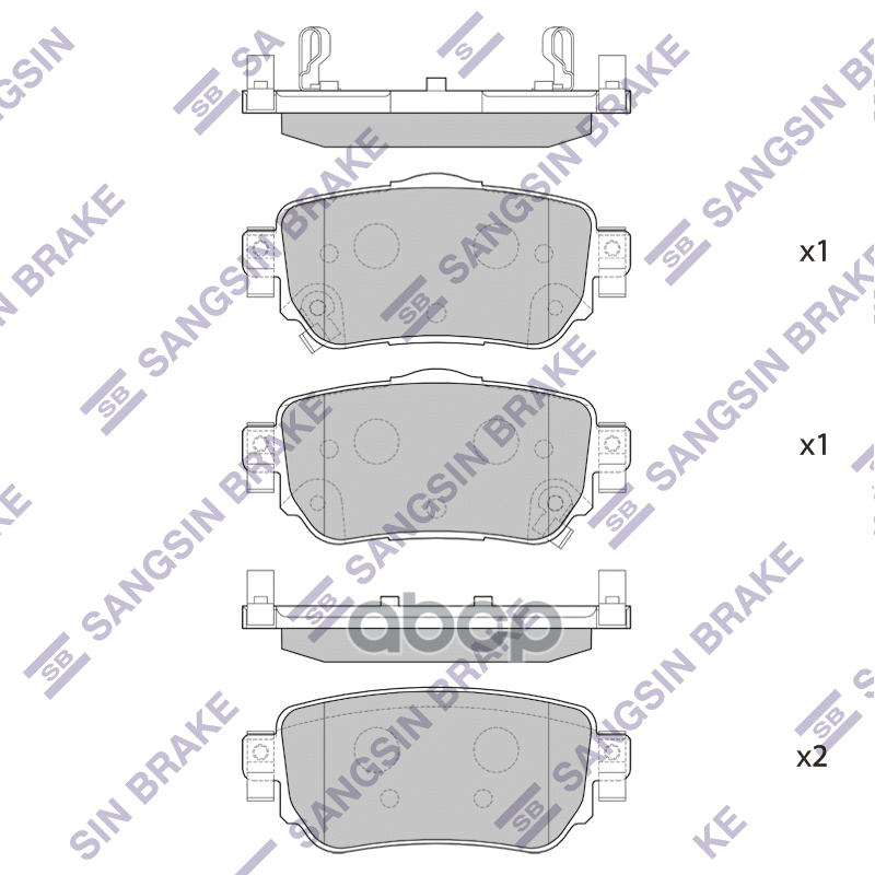 Колодки задние SANGSIN BRAKE SP4140